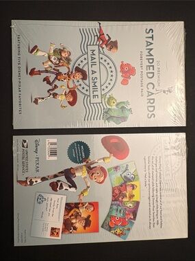 RARE!  2012 USPS Disney Pixar Mail a Smile Complete 20 Postcard Booklet UX632a